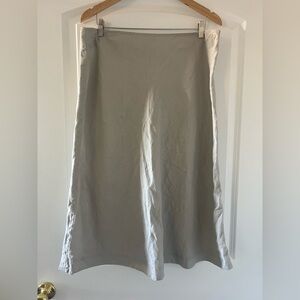 Boden Plus 100% Linen Midi Cream Skirt